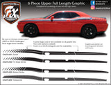 2009 - 2010 Dodge Challenger Full Upper Stripe Complete Graphic Kit "Left & Right Sides"