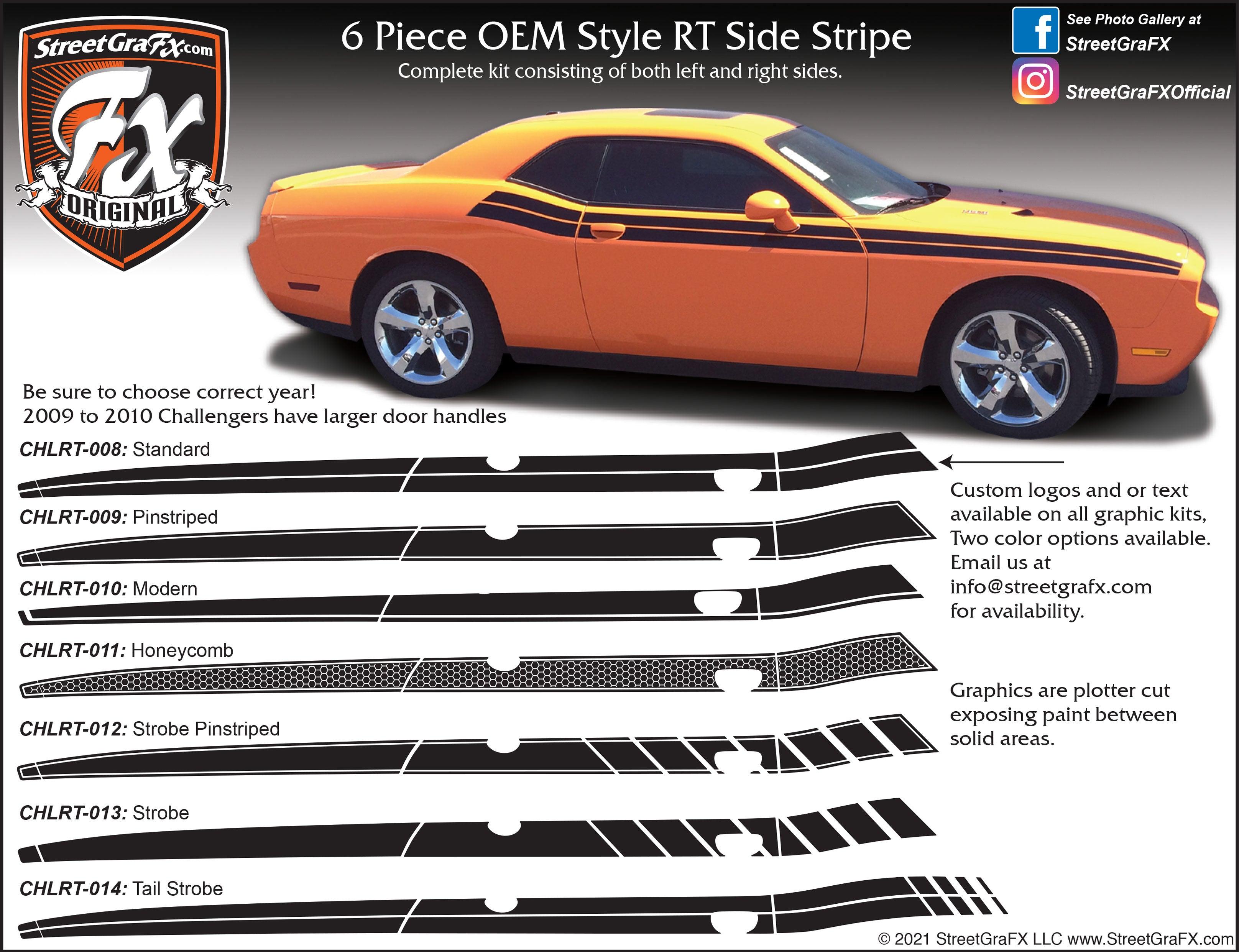 Dodge Challenger Stripes, Racing Stripes, R/T Graphics – streetgrafx