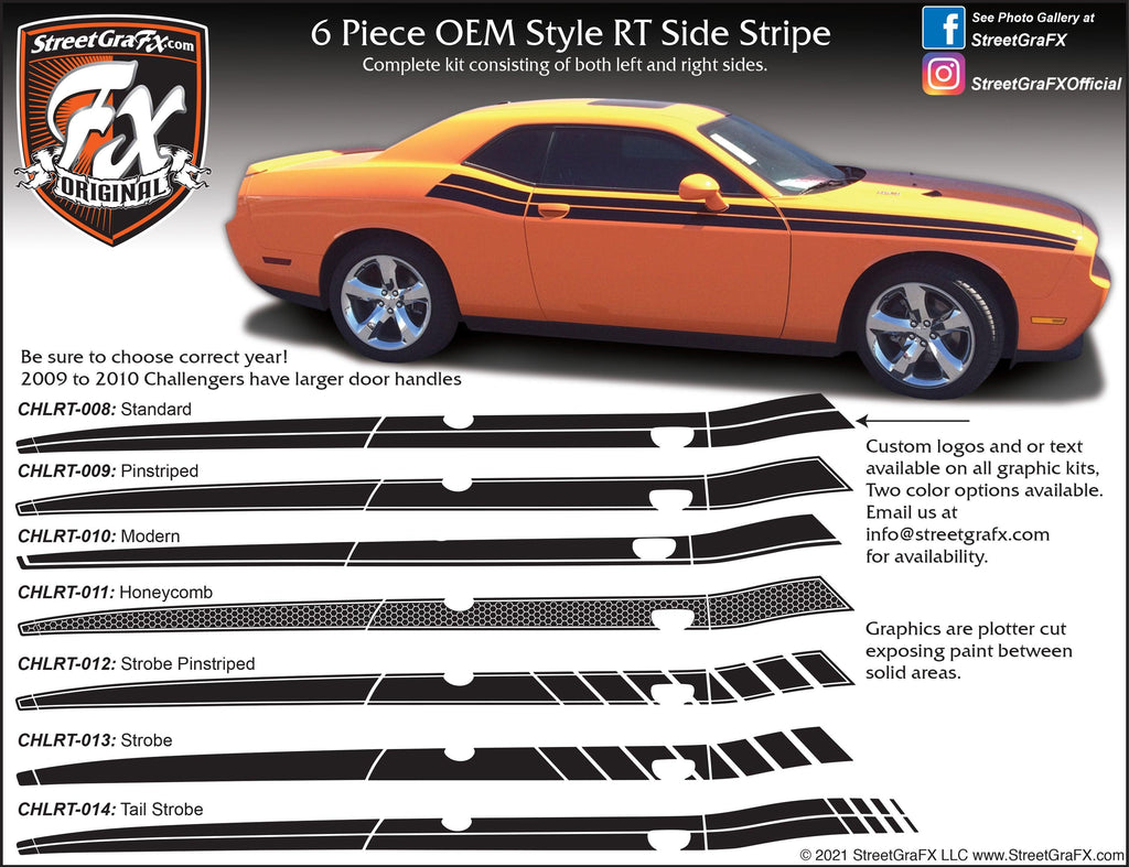 Dodge Challenger Graphics/Stripes/Decals – streetgrafx