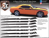 2011 - 2021 Dodge Challenger RT Style  Side Stripe Complete Graphic Kit "Left & Right Sides"